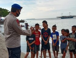 Sat Poliarud Polres PolMan Monitoring Kegiatan Masyarakat Di Pantai Bahari