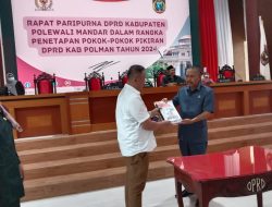 DPRD PolMan Gelar Rapat Paripurna Penetapan Pokir Tahun 2024