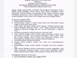 KPU Polman Resmi Membuka Perekrutan KPPS Untuk Pemilu 2024