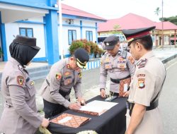 Kapolres Pasangkayu Pimpin Sertijab Dan Penyerahan Jabatan Di Lingkup Polres Pasangkayu