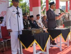 Special HUT RI Ke 79 Di Kecamatan  Wonomulyo, Adik Inspektur Upacara Kakak Baca Teks UUD 45