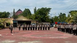 Pengecekan Personil Polres PolMan yang Terlibat Pengamanan Kampanye Pilkada