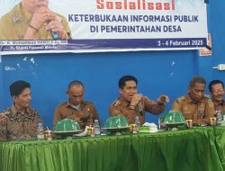 Pj. Bupati Polewali Mandar Buka Acara Sosialisasi Keterbukaan informasi Publik di Desa Tumpiling