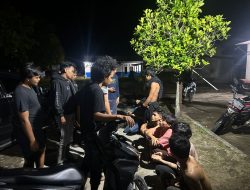 Patroli Unit Opsnal Polres PolMan Bersama Polsek Wonomulyo Amankan Beberapa Pemuda Bawa Sajam