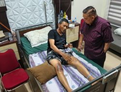 Wagub Sulbar Jenguk Polisi yang Terluka Amankan Eksekusi Palludai, Campalagian