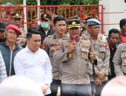Kapolres Polman Pimpin Pengamanan Aksi Unjuk Rasa Serikat Mahasiswa Rakyat Polman di Kabupaten Polman