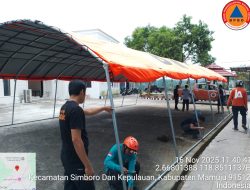 TRC BPBD Sulbar Lakukan Pemasangan Tenda di Rumah Jabatan Gubernur Sulawesi Barat