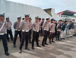 Polres Pasangkayu Kerahkan Puluhan Personel Amankan Pembukaan Turnamen Sepak Bola Bupati Cup IX 2025