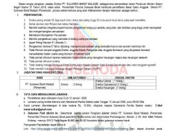 Pemprov Sulbar Buka Seleksi Terbuka Calon Anggota Direksi PT Sulawesi Barat Malaqbi (Perseroda) Tahun 2026