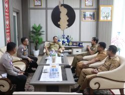 Kejar PAD dan Sinergi Layanan, Bapenda Sulbar Dampingi Sekretaris Daerah Terima Audiensi Dirlantas Polda Sulbar