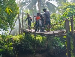 Buka Akses Warga Dusun Bulubawang, Jembatan Gantung Garuda Dibangun