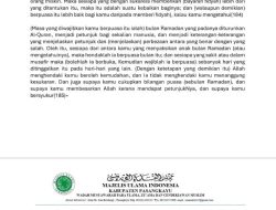 MUI Pasangkayu Keluarkan SE Ramadhan dan MBG 2026