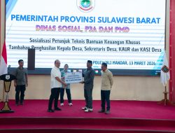 Gubernur Sulbar Sosialisasikan Juknis BKK Tambahan Penghasilan Aparat Desa di Polman