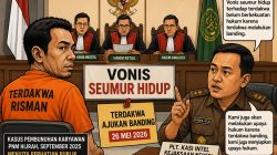 Terpidana Kasus Pembunuhan Karyawan PNM Ajukan Banding, Vonis Seumur Hidup Belum Inkrah